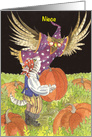 Halloween Niece Pumpkin Picking card