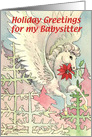 Babysitter Poinsettia Pegasus card