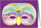 Mardi Gras Parrot Mask card