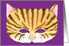 Mardi Gras Cat Mask card