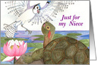 Niece, Easter Turtle Pond card