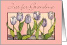 Purple Tulips, Grandparents Day, Grandma card