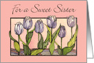 Mother’s Day for Sister Purple Tulips card