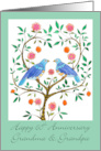 60th Anniversary Grandparents Blue Dove card