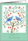 60th Anniversary Blue Dove card