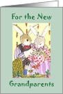 Happy 1st Grandparents Day Bunny Family card