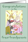Congrats to the NEW Great Grandparents Bunny Family card