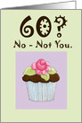 60 birthday Rose Cupcake card