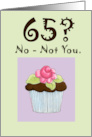 65 birthday Rose Cupcake card