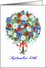 9/11 Remembrance Bouquet card