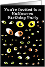 Birthday Party Invitation Halloween Eyes card