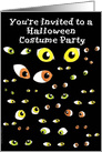 Costume Party Invitation Halloween Eyes card