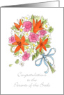 Congrats Bride’s Parents Bouquet card