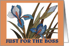 Boss’s Day Bold Iris card