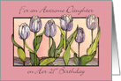 Daughter 21st Birthday Purple Tulips card