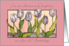 Daughter 23 Birthday Purple Tulips card
