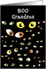 Grandson Halloween Eyes card