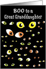 Great Granddaughter Halloween Eyes card
