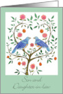 Son & Daughter-in-law Anniversary Blue Dove card
