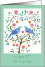 30th Anniversary Blue Doves card