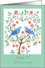 45th Anniversary Blue Doves card