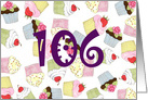 106th Birthday Cupcakes card