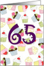 65th Birthday Cupcakes Galore card