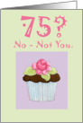 Wife’s 75th Birthday Rose Cupcake card