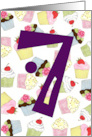 7th Birthday Cupcakes Galore card