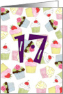 17th Birthday Cupcakes Galore card