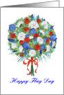 Flag Day Patriotic Bouquet card