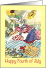 July 4th Picnic Hares card