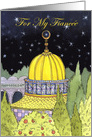Fiancee Eid al Fitr Golden Mosque card