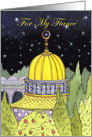 For Fiance Eid al Fitr Golden Mosque card