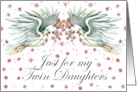 Twin Daughters Birthday Twin Doves card