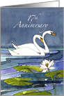 17th Wedding Anniversary Swans card