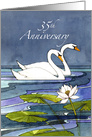 35th Wedding Anniversary Swans card