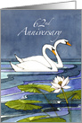 62nd Wedding Anniversary Swans card