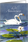 63rd Wedding Anniversary Swans card