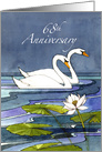 68th Wedding Anniversary Swans card