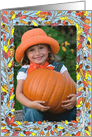Fall Oak Halloween Vertical Photo Card
