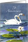 71st Wedding Anniversary Swans card