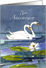 76th Wedding Anniversary Swans card