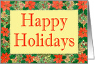 Poinsettia Happy Holidays card