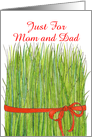 Norooz, Wheat Grass for Parents card