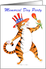 Memorial Day Party Invite, Tiger card