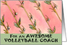 Thanks Volleyball Coach - Tropical Bamboo card