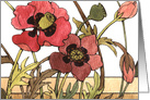 Mauve Poppies - note card