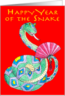 Happy Year of the Snake Tet card