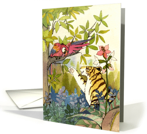 Parrot & Tiger - note card (101282)